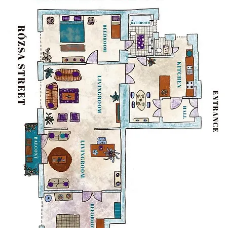 Daire Sunny, Airy, Artsy & Authentic Loft With Balcony Budapeşte